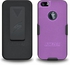 Amzer Shellster Series Case Cover  for iPhone 5 5S [Black/ Purple]