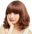 Short, Wavy, Light Brown Synthetic Bob Wig For Girls