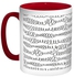 Spiral Lines Printed Coffee Mug Red/White 11ounce