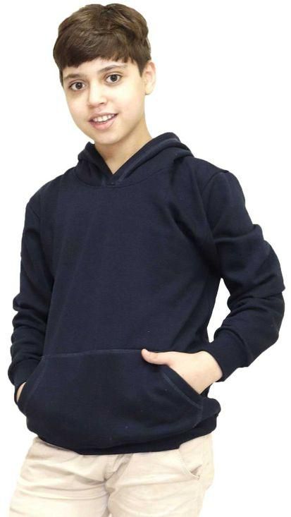 OneHand Hoodie Melton Cotton For Kids - Blue