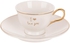 Get Lotus Dream Porcelain Coffee Cup Set, 12 Pieces - White Gold with best offers | Raneen.com