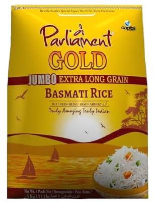 Parliament Gold Jumbo Extra Long Grain Basmati Rice 5 Kg