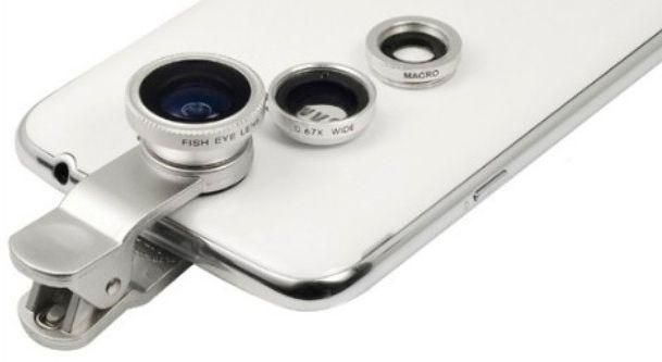 Ozone 3 in 1 Universal Clip Lens Fish Eye Macro Wide Angle Camera for Apple iPhone 6/iPhone 6S and 6plus