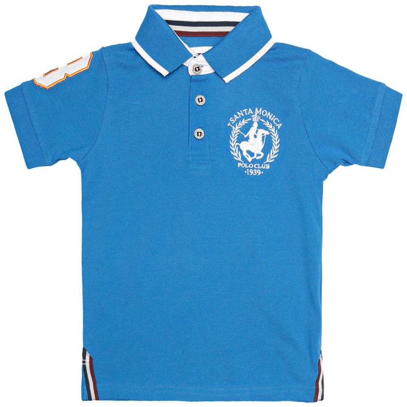 Santa Monica M167683C Polo Shirt for Boys - 7 - 8 Years, Blue Sapphire