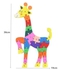 Universal Wooden Giraffe Block ABC Alphabet Letters A-Z Number Puzzle Kids Educational Toy Color:Multi-Color
