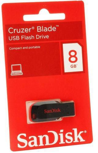 Sandisk Flash Drive - 8GB - Black & Red