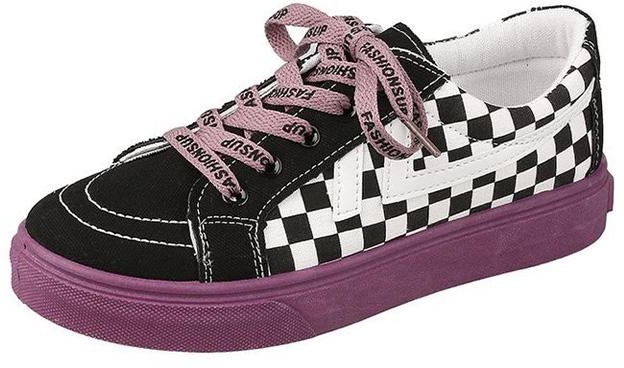 Kime Checkered Sneakers SH24230 - 6 Sizes (4 Colors)