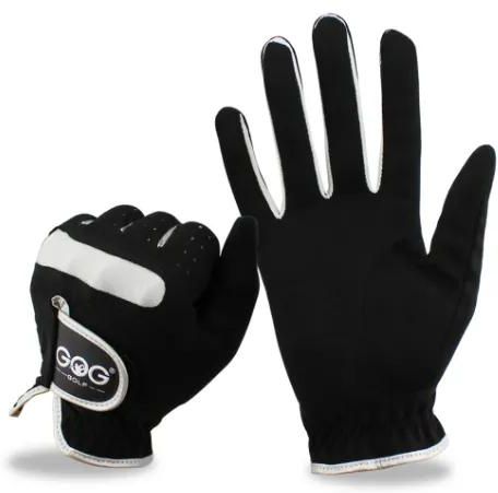 1 Pcs Men's Golf Glove Left Hand Right Hand Micro Soft Fiber Breathable Golf Gloves Men Color Black