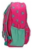 Coral High Kids Two Compartment Small Nest Backpack -Neon Pink Sea Green Heart Pattern