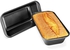 SKARS Non Stick Carbon Steel Rectangular Baking Tray | Loaf Mould | 20 cm, Black (Set of 1)