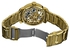 Akribos XXIV Men's Gold Dial Stainless Steel Band Watch - AK525YG