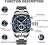 Curren 8355 Luxury Classic Business Quartz Men's Wrist Watch- Silver
