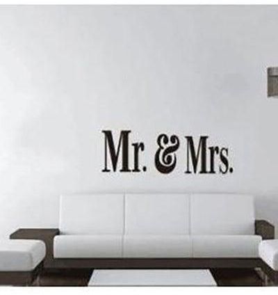 Mr. And Mrs. Wall Sticker Black 30 x 60cm