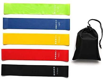 Resistance Bands Exercise Bands for Woman Yoga Resistance Loop Bands for Legs and Butt Workout Bands for Home Fitness 5 Set with Bag_ with two years guarantee of satisfaction and quality