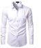 Fashion WHITE Official Mens Longsleeve Shirt Slim Fit