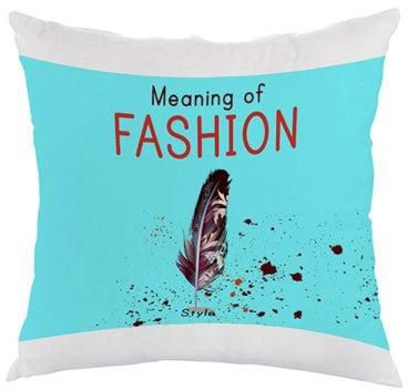 Meaning Of Fashion Printed Cushion Cover Blue/White/Red 40 x 40centimeter