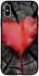 Skin Case Cover -for Apple iPhone X Red Heart Shaped Leaf Red Heart Shaped Leaf