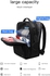 RAHALA BNG-125 Oxford Waterproof 15.6-Inch Laptop Travel Large Capacity Backpack Bag, Black