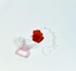 Pink Blue Automatic Pacifier With Chain & Clip - Pink