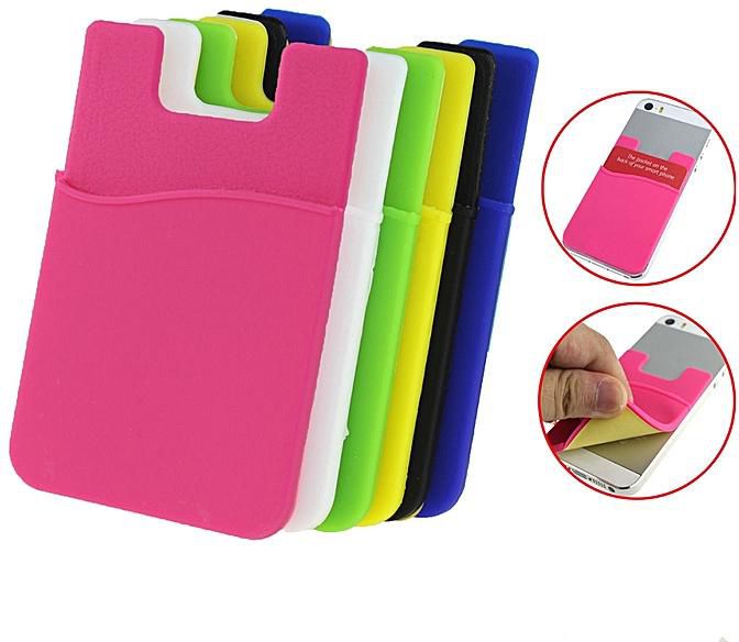 Adhesive Sticker Back Cover Card Holder Case Pouch For Cell Phone