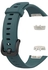Generic Rubber Strap Suitable for Huawei Band 6 and Huawei Band 6 Pro and Honor Band 6 (Dark Green)
