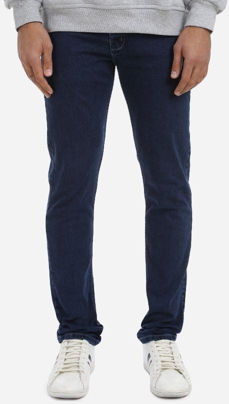 Andora Straight Solid Jeans - Navy Blue