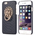 Luxury 3D Lion Head Metal Ring Holder Stand Hard Kickstand Back Cover Case For iPhone 6  Plus/ iPhone 6s Plus-Black