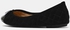 حذاء باليرينا من دون رباط مزين بتفاصيل عقدة فيونكة أسود