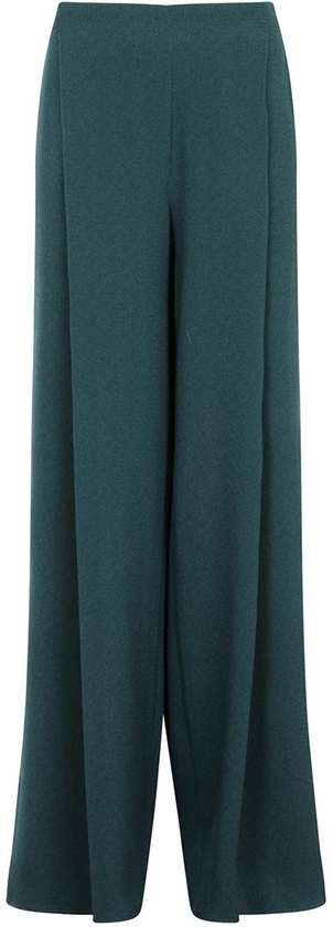 Elvi - Forest Green Palazzo Trousers