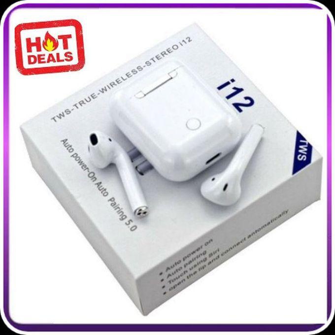 Smart TWS Wireless Earbuds Bluetooth 5.0 Earbuds Touch In-Ear Wireless I12