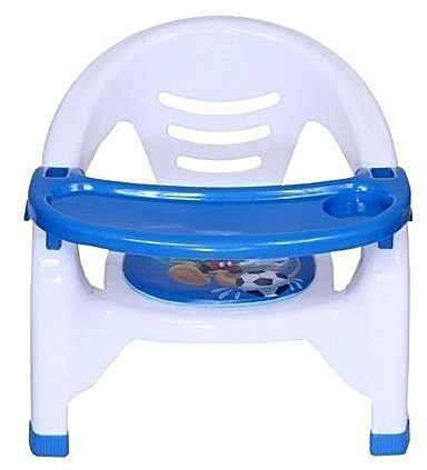 Generic Children's Chair With Attached Table Top -- Blue