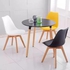 Round Dinning Table With 3 Leather Paded Chairs