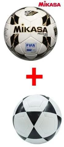 Size 5 Soccer Ball Black,Gold & White+ Free Black And White