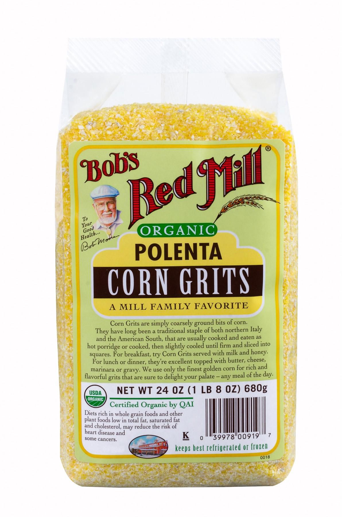 Bobs Red Mill Organic Corn Grits Polenta 680 Grams