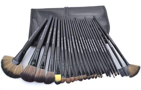 24pcs Black Professional Cosmetic Makeup Brushes Set Brush Make up Tool Kit Case
