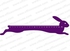 CEDON Acrylic Ruler BUNNY, 20 cm, Purple