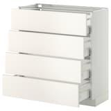 METOD / MAXIMERA Base cab 4 frnts/4 drawers, white/Veddinge white, 80x37 cm - IKEA