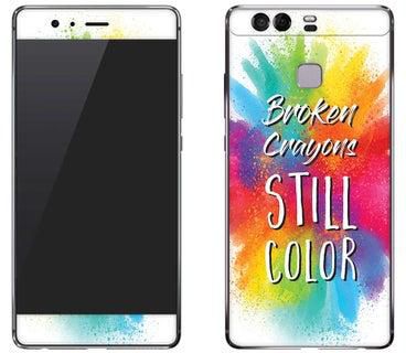 Vinyl Skin Decal For Huawei P9 Broken Colors