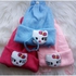 Fashion 3PCs Warm Softly Knitted Cute Baby Girl Caps