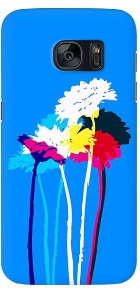Stylizedd Samsung Galaxy S7 Edge Premium Slim Snap case cover Matte Finish - Bleeding Flowers (Blue)