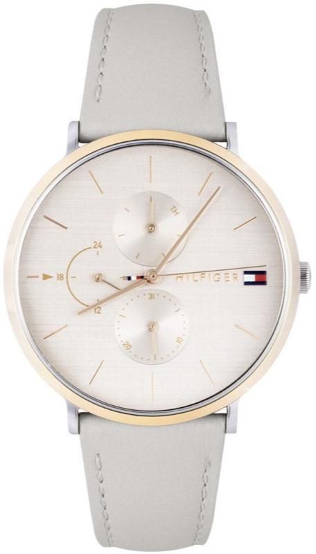 Tommy Hilfiger Casual White Leather Band White Dial Wrist Watch For Women