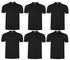 Men's Plain Polo T-Shirt 6 In 1 Short-Sleeve-Black