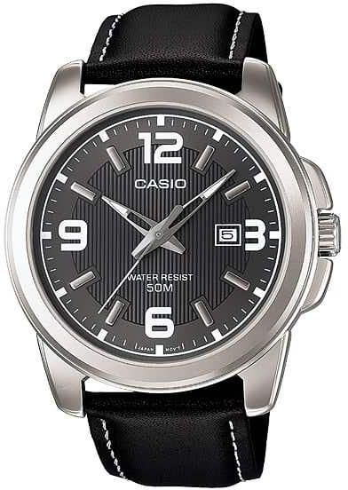 Get Casio MTP-1314L-8AVDF Analog Watch for Men, Leather Band - Black with best offers | Raneen.com