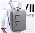 Slim Backpack Grey 14 Inch -15.6 Inch Laptop Carry Case With USB/Audio Port