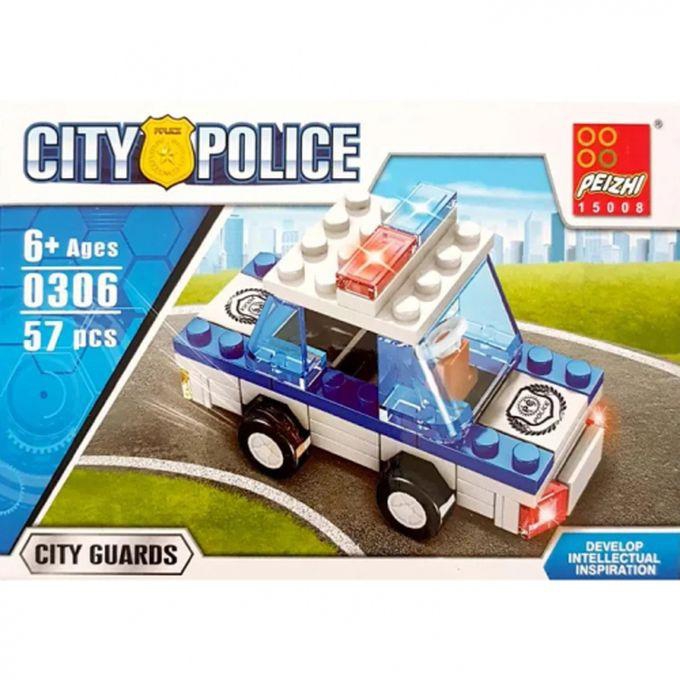 Police Car Building Blocks Toy From Peizhi - (57 PCS - 0306)