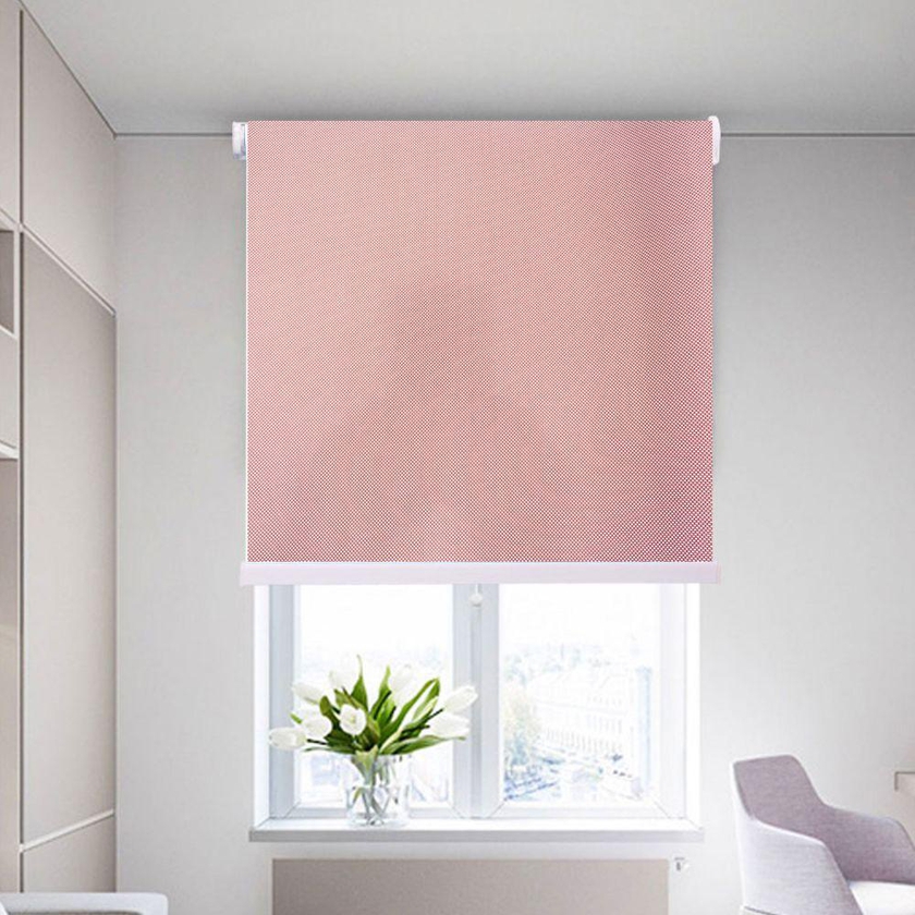 High Quality Interior Roller Shades Curtain Red Color With Beaded Chain Z-03, Canvas