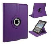Generic 360 Rotating Smart Cover for iPad 2/3 - Purple