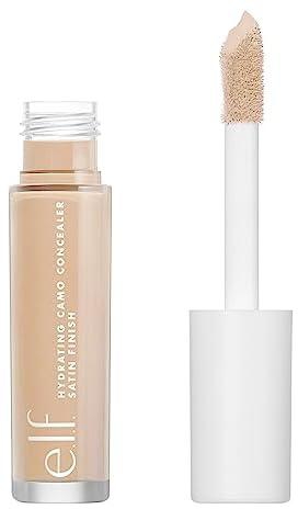 e.l.f. Hydrating Camo Concealer Lightweight Full Coverage Long Lasting Conceals Corrects Covers Hydrates Highlights Satin Finish AllDay Wear 6ml, Medium Beige