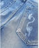Fashion Men's Zipper Fly Ripped Jean Shorts - Light Blue