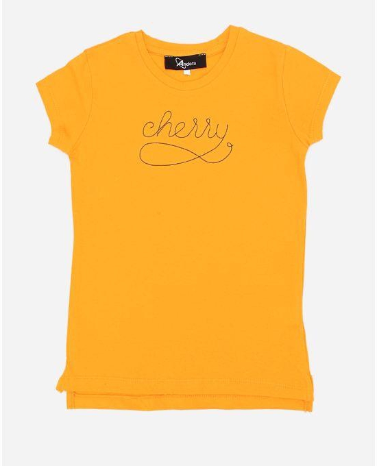 Andora ''Cherry'' Solid T-Shirt - Yellow